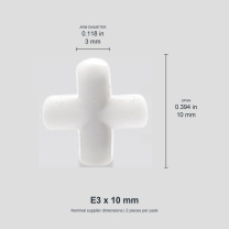 Cross E3 x 10 mm / approx. 0.118 x 0.394 in (2 pcs) original nominal mm/in photograph