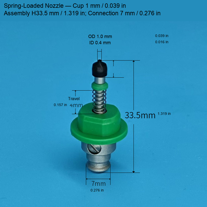 Green-collar vacuum nozzle 5: original product photograph in English