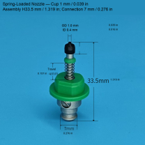 Assembly — Cup 1 mm / 0.039 in, H33.5 mm / 1.319 in