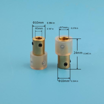 Brass Sleeve — H24 mm / 0.945 in, 5/7 mm Bores