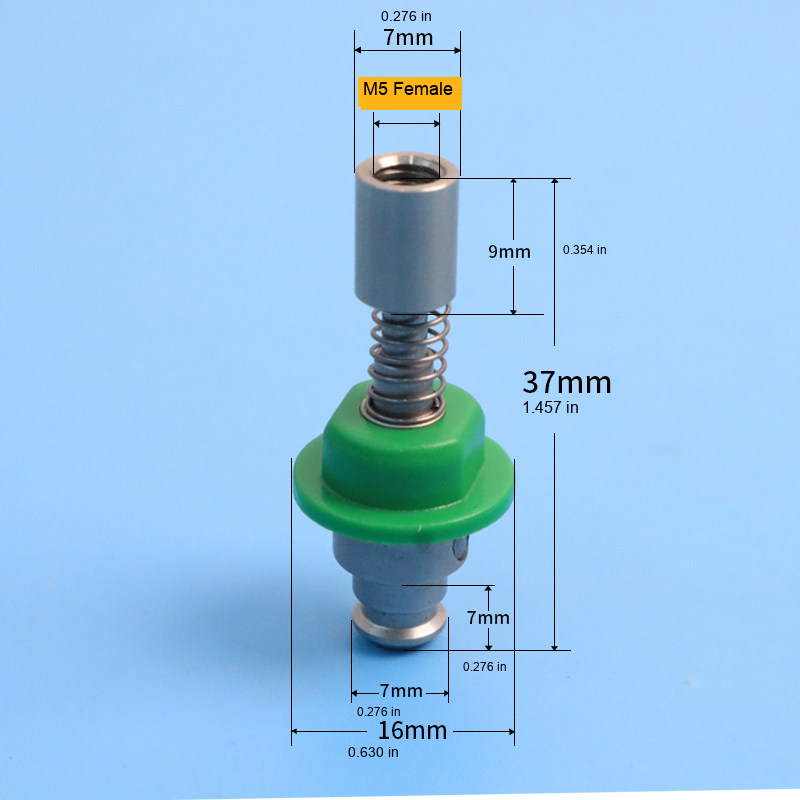 M5 spring-loaded vacuum cup nozzle 3: original product photograph in English