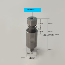 Holder — M3 Female / M5 Male, H36.3 mm / 1.429 in