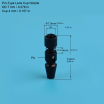 Pin Lens — OD 7 / Cup 4 mm (0.276 / 0.157 in)