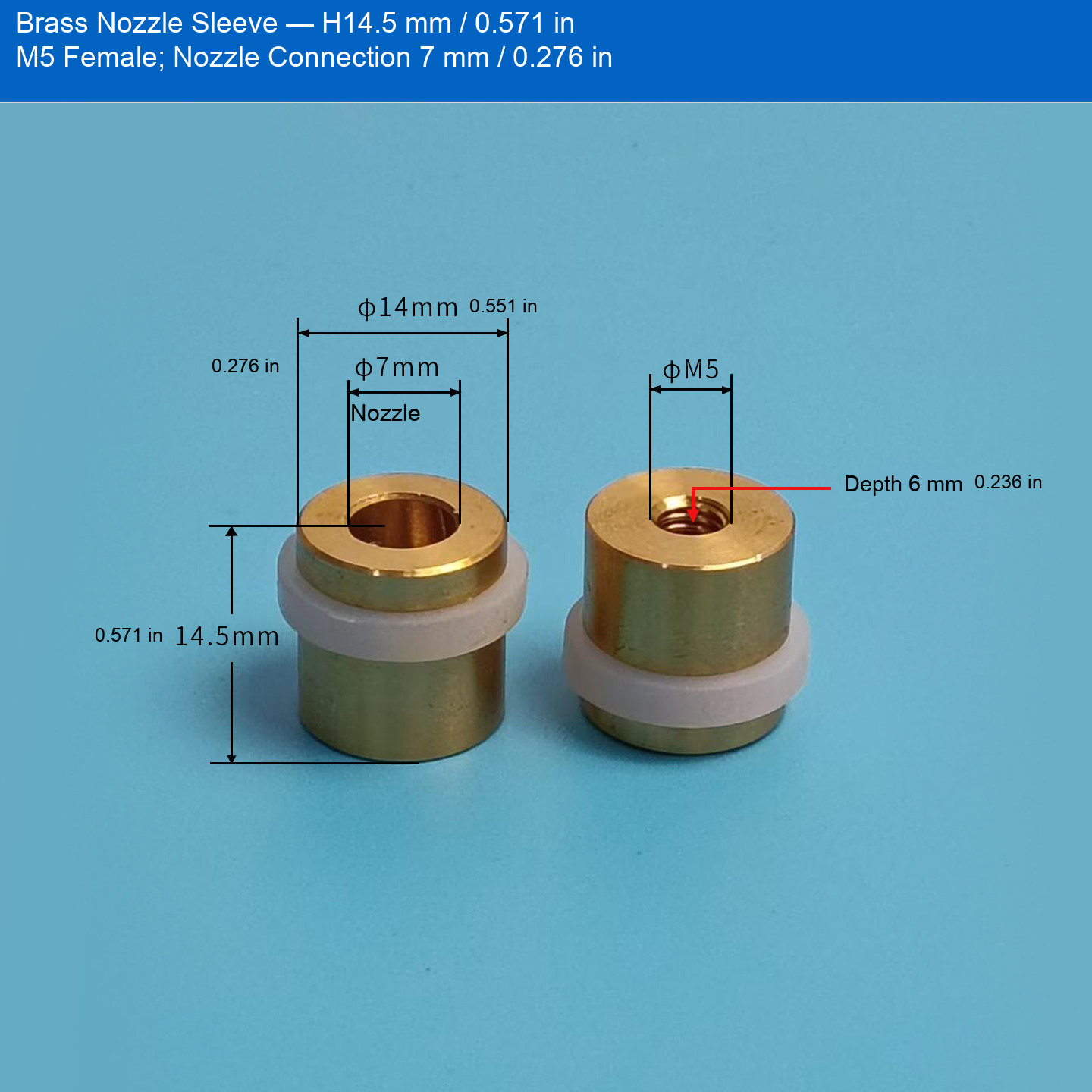 Vacuum nozzle connection sleeve 5: original product photograph in English