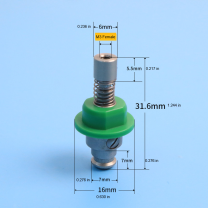 Holder Only — M3 Female, H31.6 mm / 1.244 in