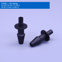 TN220 No Spring — Tip OD 3.6 mm / 0.142 in, ID 2.3 mm / 0.091 in