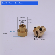 Vacuum Pickup Connector Sleeves and Rotary Seats, 4–7 mm Bores