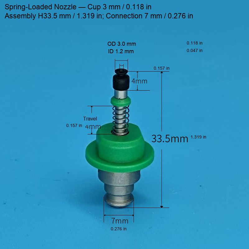 Green-collar vacuum nozzle 8: original product photograph in English