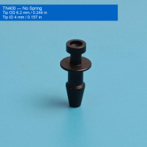 TN400 No Spring — Tip OD 6.2 mm / 0.244 in, ID 4 mm / 0.157 in