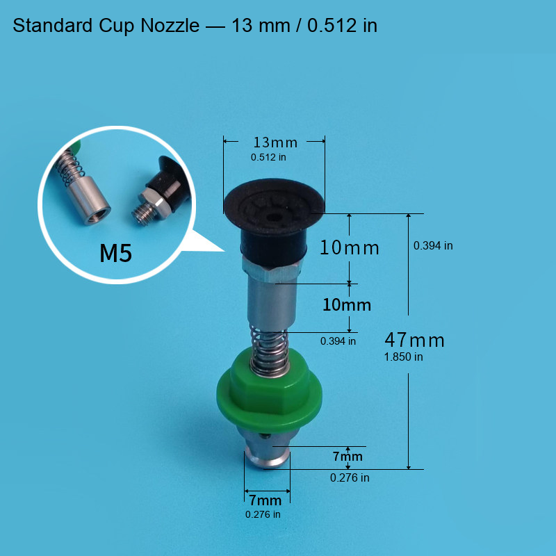 Standard Cup Nozzle — 13 mm / 0.512 in