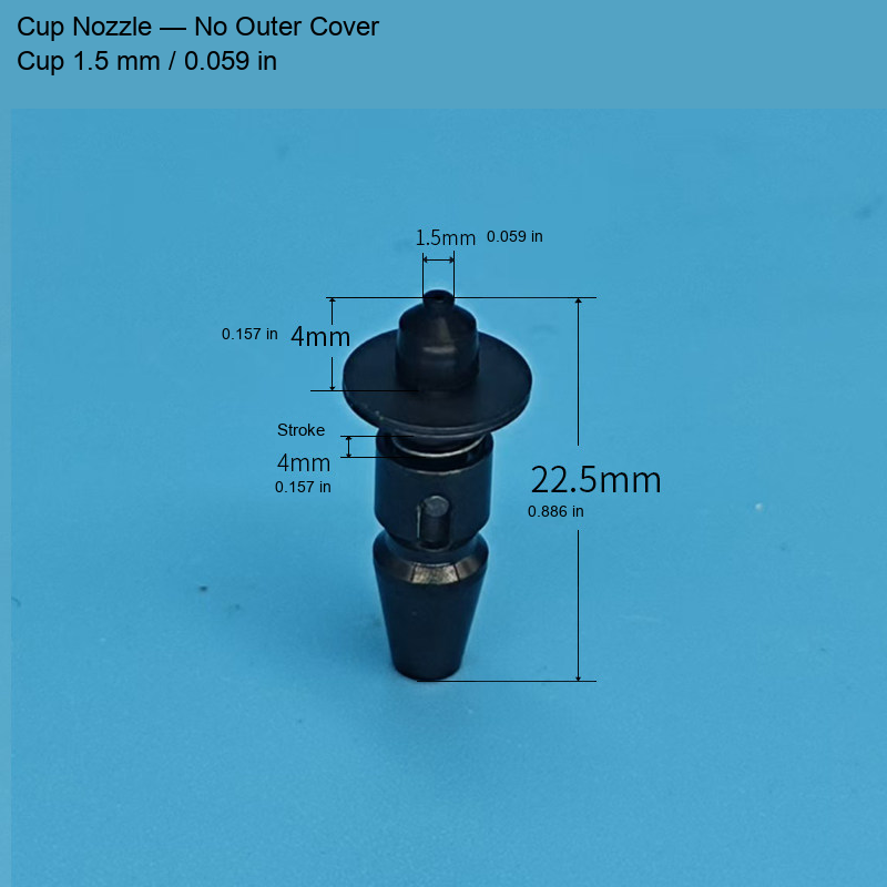 No-Cover Cup — 1.5 mm / 0.059 in
