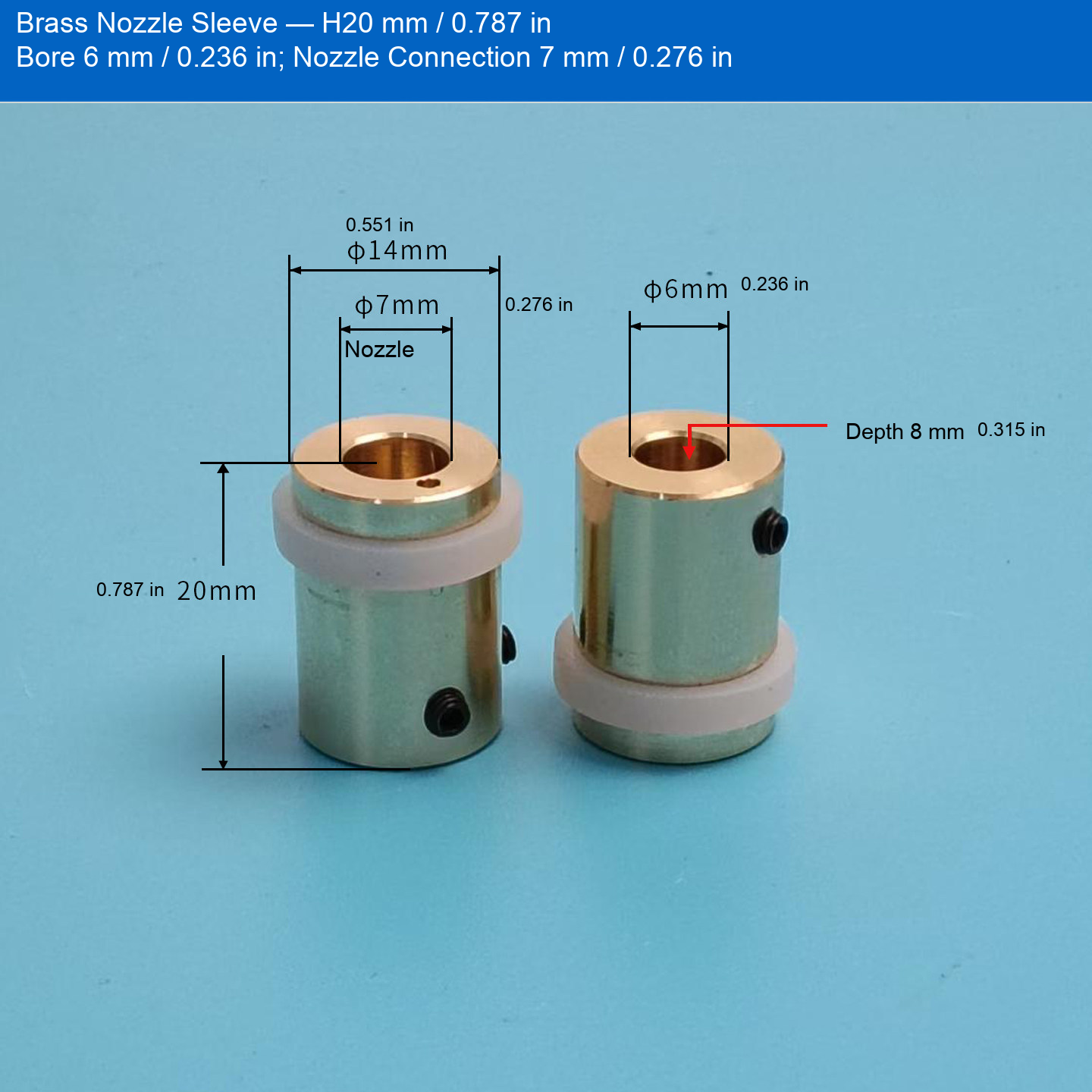 Vacuum nozzle connection sleeve 9: original product photograph in English