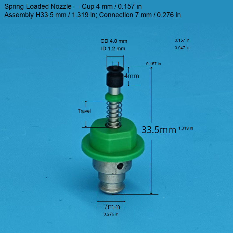 Green-collar vacuum nozzle 10: original product photograph in English
