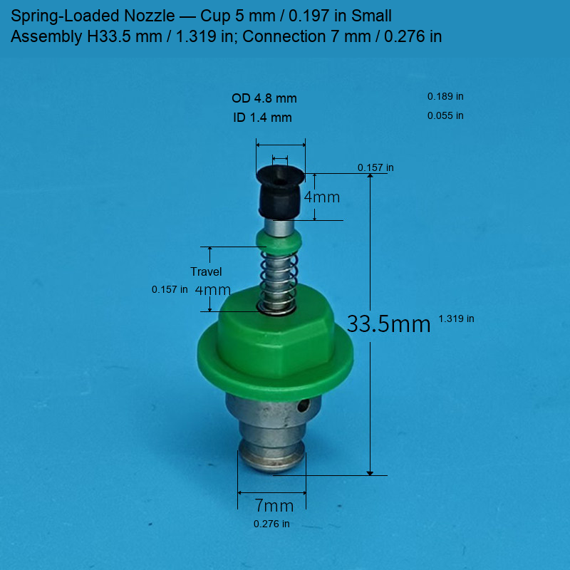 Assembly — Cup 5 mm / 0.197 in Small, H33.5 mm / 1.319 in