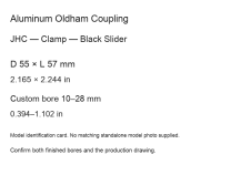 JHC D55L57 Black / 55 × 57 mm (2.165 × 2.244 in) / Bore 10–28 mm (0.394–1.102 in)