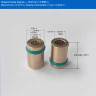 Vacuum Nozzle Connection Sleeves and M6 Male Connector — 7 mm Connection