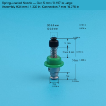 Assembly — Cup 5 mm / 0.197 in Large, H34 mm / 1.339 in