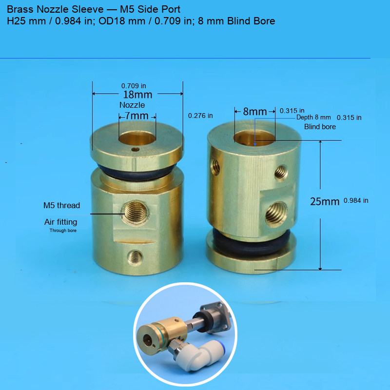 7 mm connection nozzle holder sleeve 13: original product photograph in English