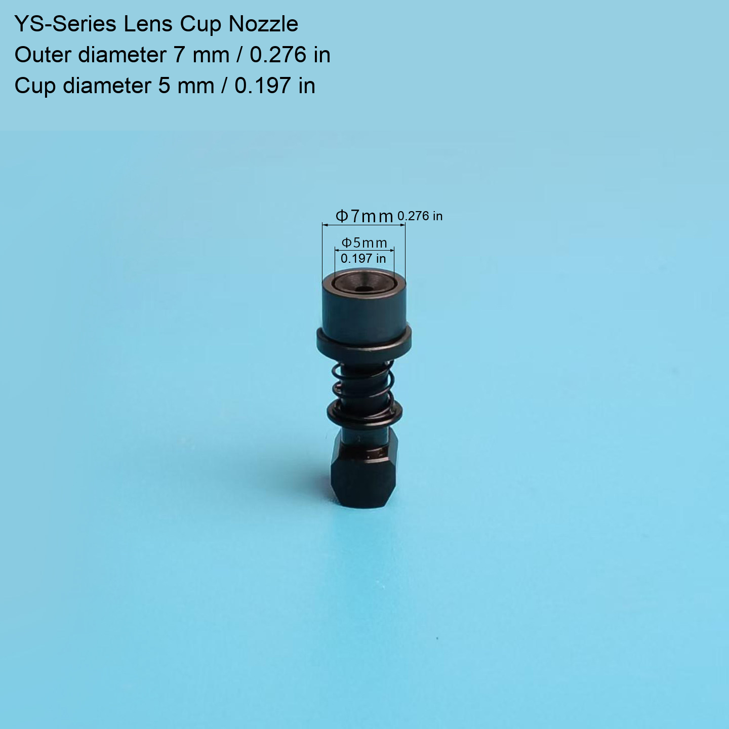 YS Lens Cup — OD 7 / Cup 5 mm (0.276 / 0.197 in)