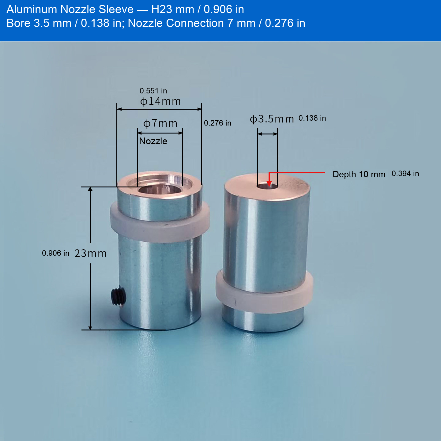 Vacuum nozzle connection sleeve 13: original product photograph in English