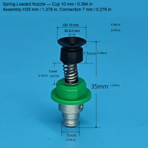 Assembly — Cup 10 mm / 0.394 in, H35 mm / 1.378 in