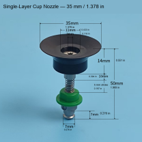 Single-Layer Cup Nozzle — 35 mm / 1.378 in