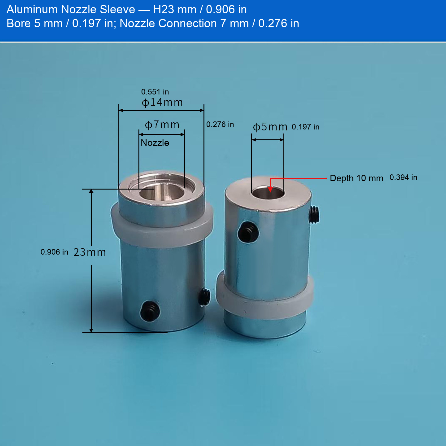 Vacuum nozzle connection sleeve 14: original product photograph in English