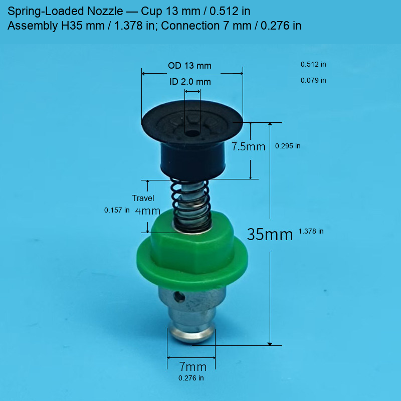 Green-collar vacuum nozzle 16: original product photograph in English
