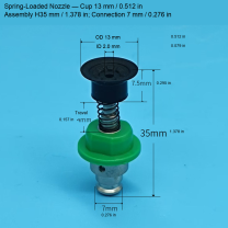 Assembly — Cup 13 mm / 0.512 in, H35 mm / 1.378 in