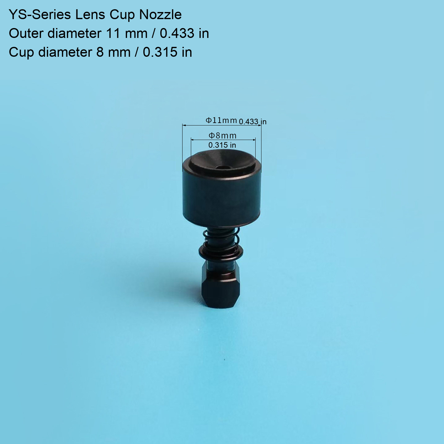 YS-series vacuum pickup nozzle 15: original product photograph in English