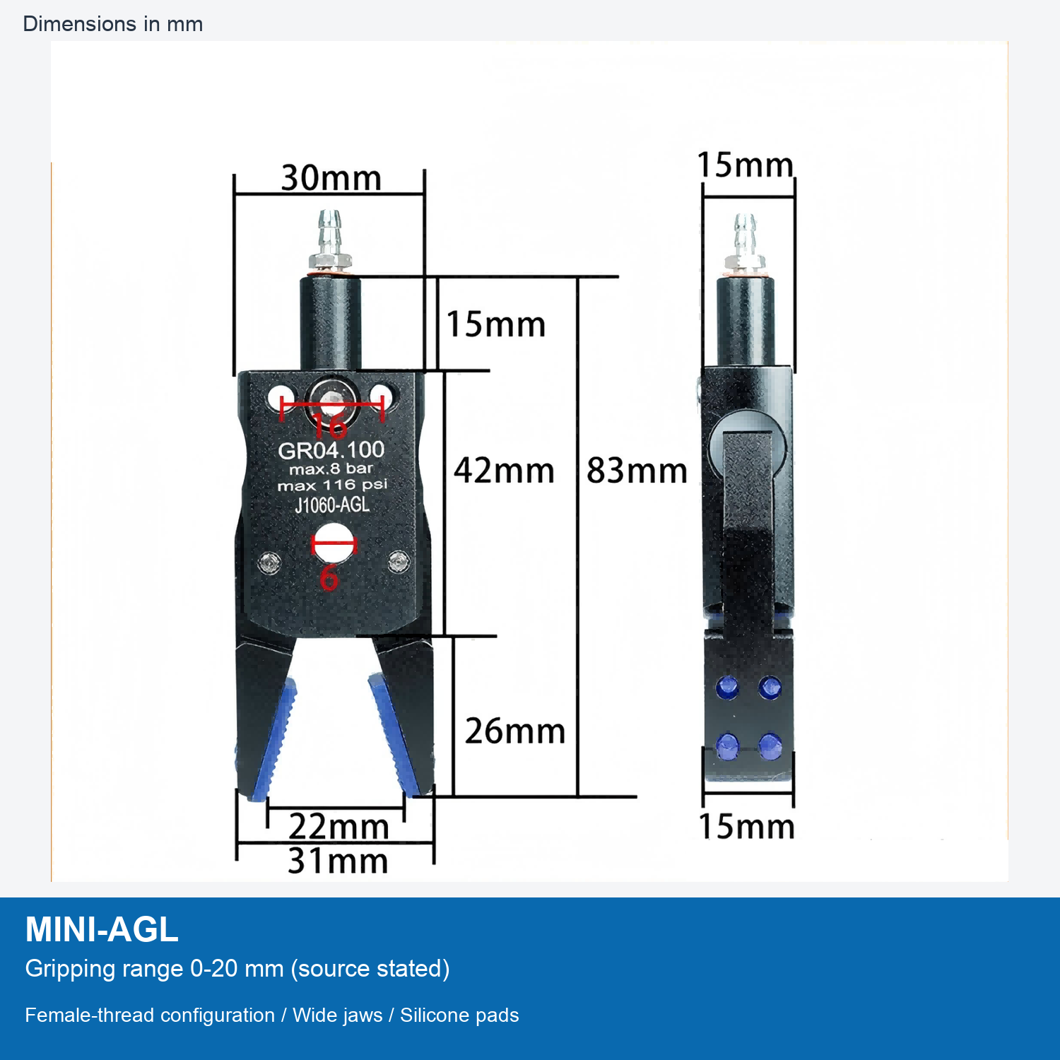 MINI-AGL | 0-20 mm grip dimensional image
