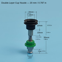 Double-Layer Cup Nozzle — 20 mm / 0.787 in