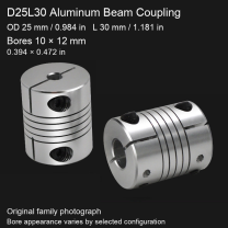 D25L30 / Bore 10 × 12 mm (0.394 × 0.472 in)