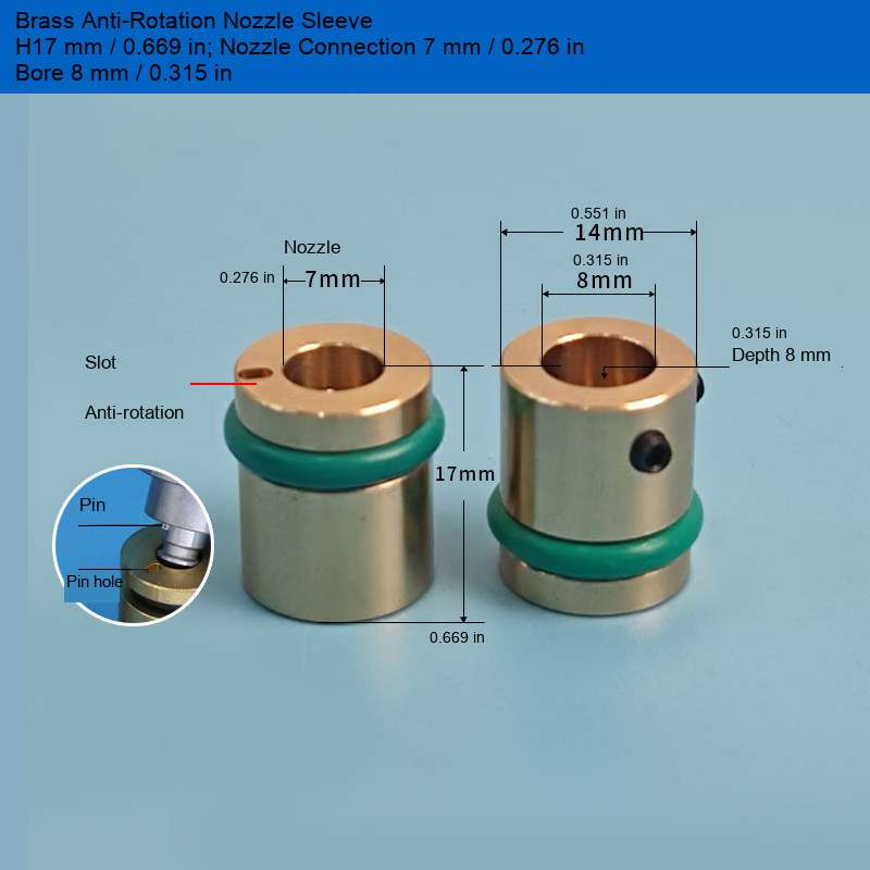 7 mm connection nozzle holder sleeve 18: original product photograph in English