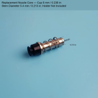 M5 Spring-Loaded Vacuum Nozzle Assemblies, M6/M5 Holder and 5.4 mm Stem Cores