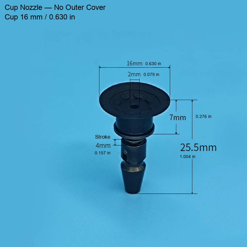 Samsung-type SMT vacuum nozzle 16: original product photograph in English