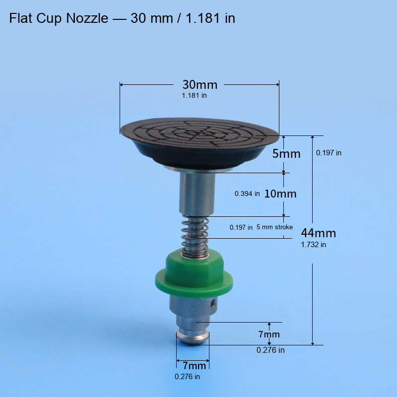 M5 spring-loaded vacuum cup nozzle 20: original product photograph in English