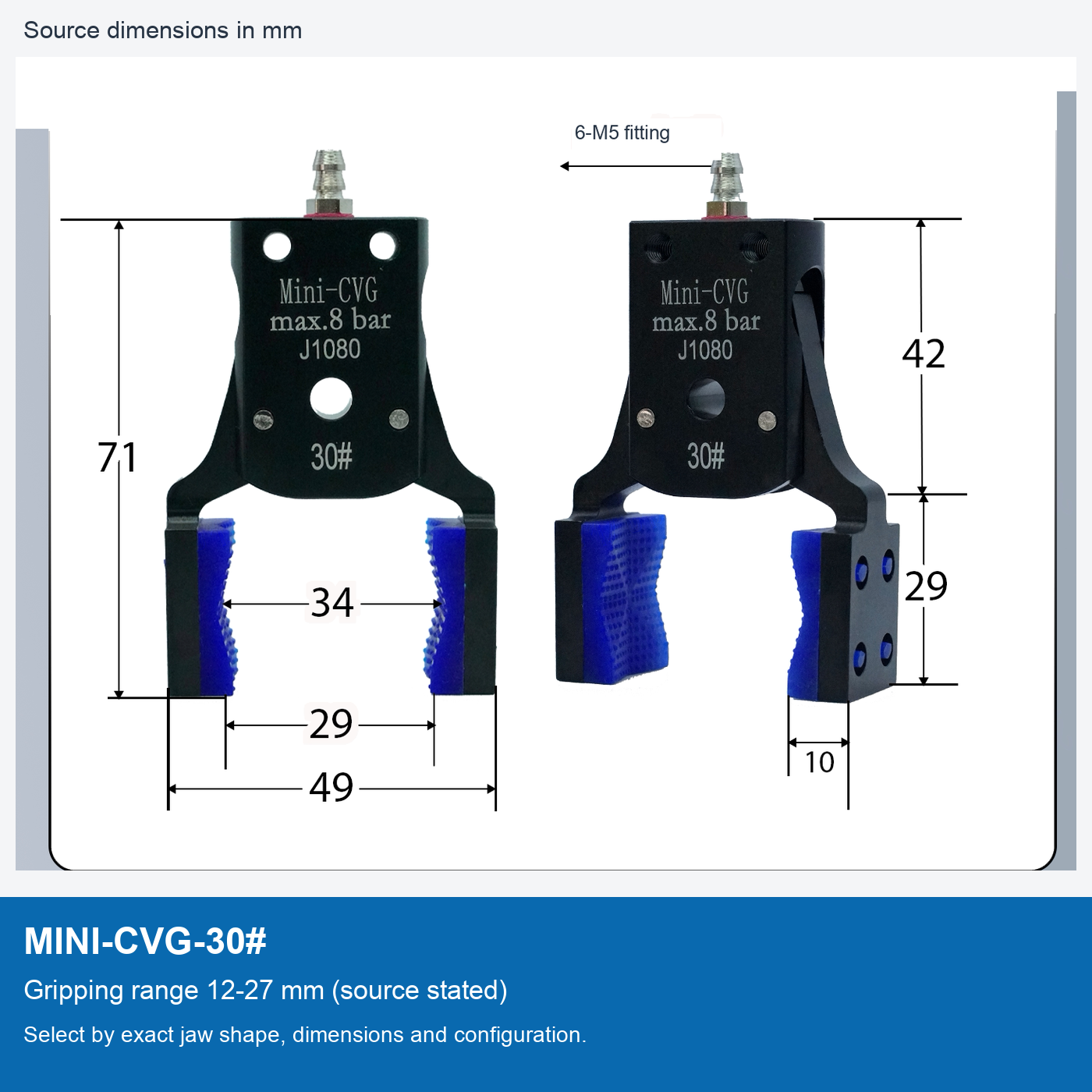 MINI-CVG-30# | 12-27 mm grip