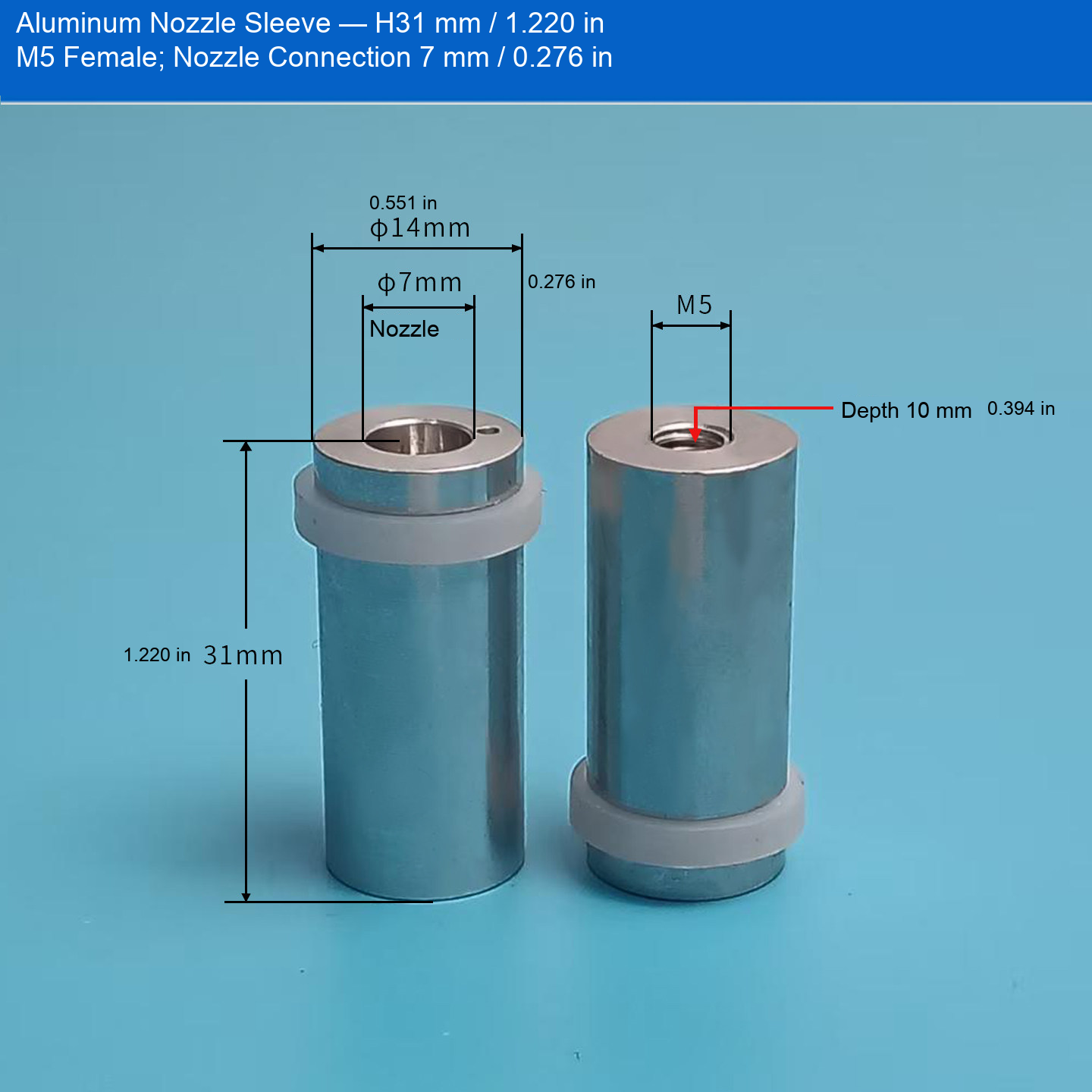 Vacuum nozzle connection sleeve 26: original product photograph in English