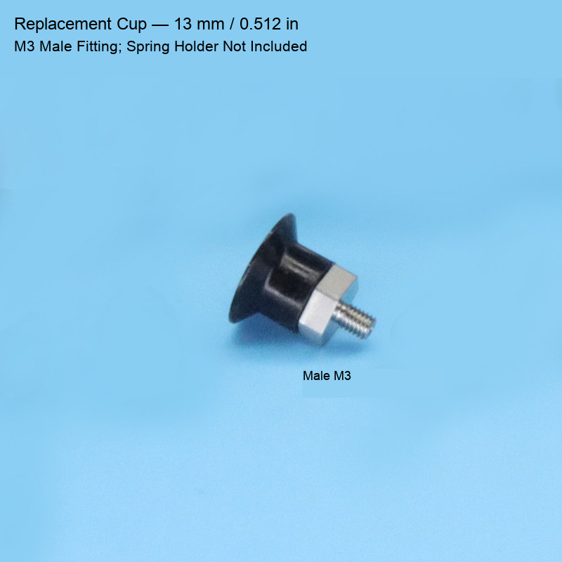 Replacement Cup + M3 Fitting — 13 mm / 0.512 in