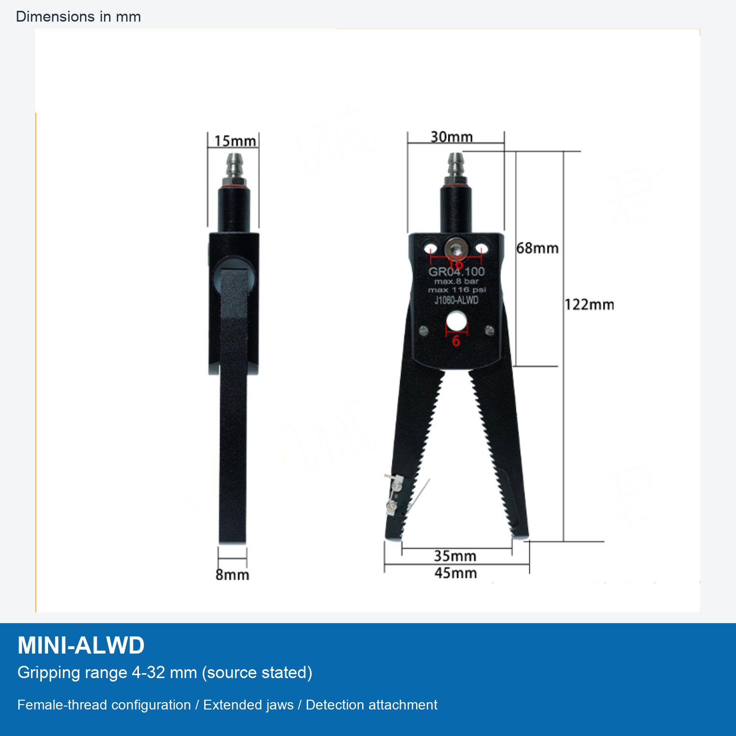 MINI-ALWD | 4-32 mm grip dimensional image