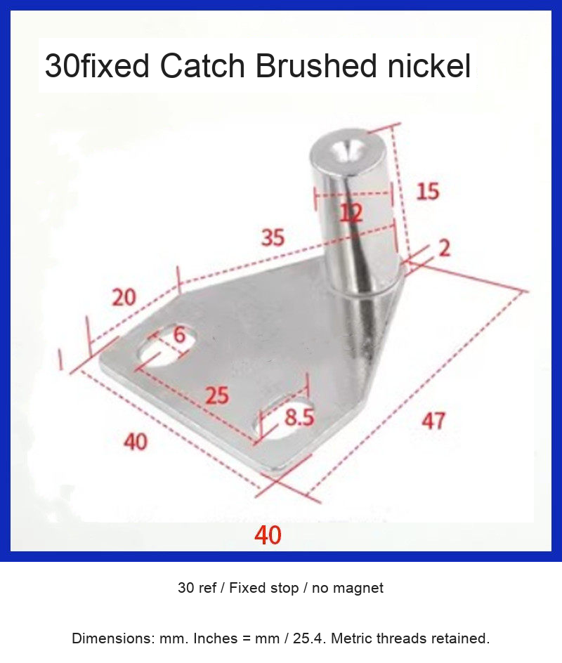 30 ref / Fixed stop / no magnet — original photograph and dimensions