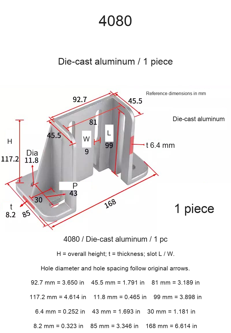 4080 / Die-cast aluminum / 1 pc