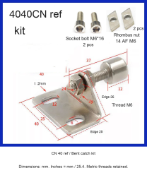 CN 40 ref / Bent catch kit — original photograph and dimensions