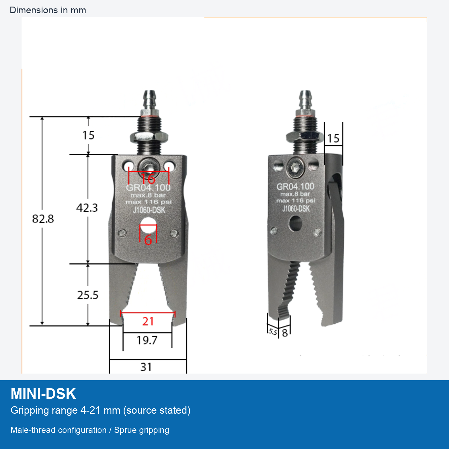 MINI-DSK | 4-21 mm grip