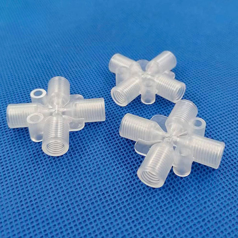 NLW001 PP Female Threaded Cross Connector, 1/4-28 UNF original product view 1