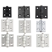 Original aluminum-profile hinge family photographs; select exact material, hole pattern, finish and pack