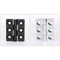 CL235 Zinc-Alloy Cabinet Hinges, Black and Bright Chrome-Plated Finishes