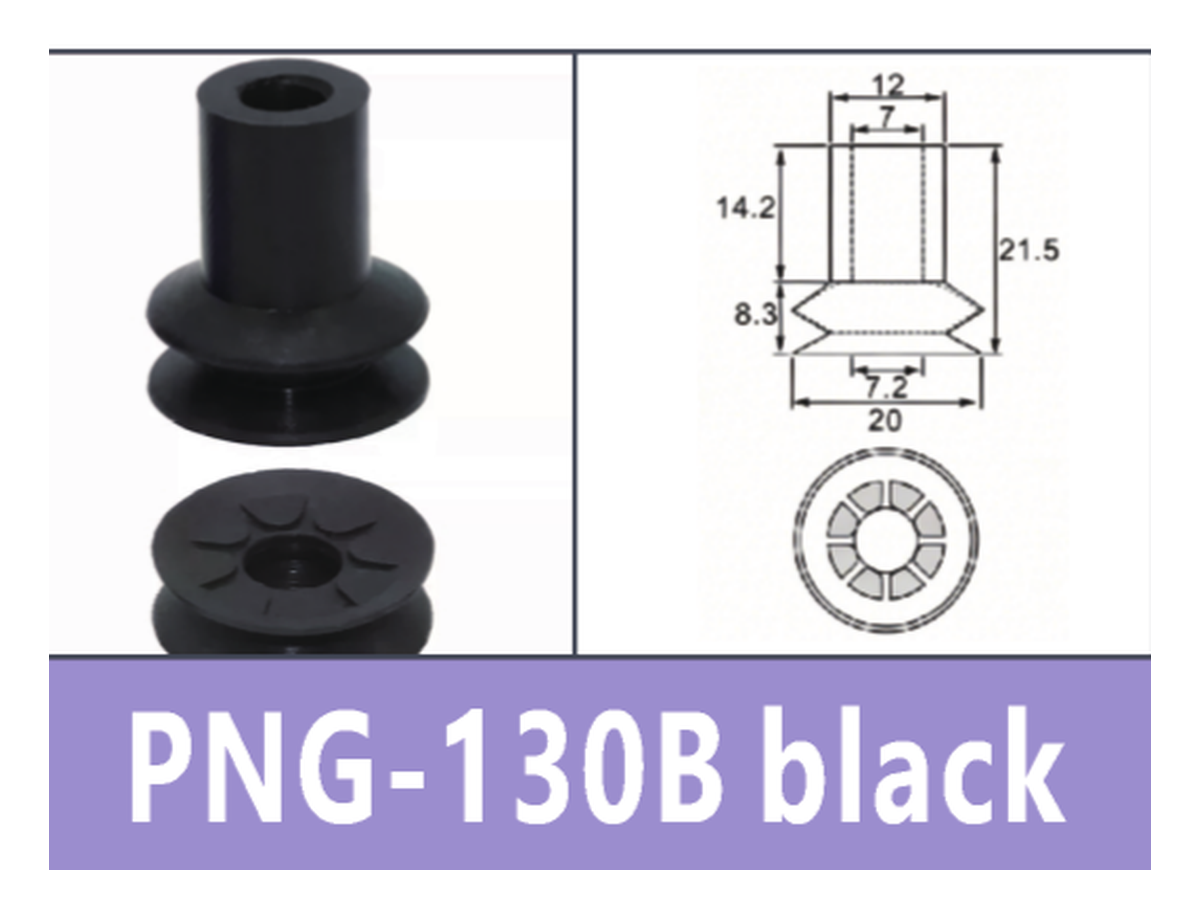 Black PNG-130B Rubber | BOLTTE-BOC-BLACK-PNG-130B-RUBBER | PDF product card
