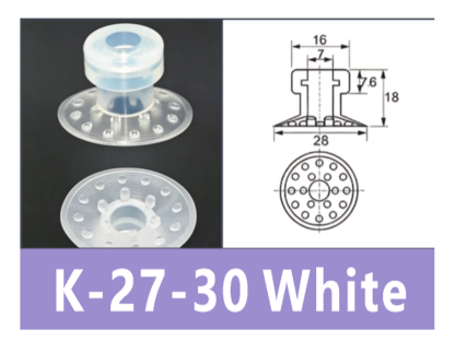 White K-27-30° Extra Soft Silicone | BOLTTE-BOC-WHITE-K-27-30-EXTRA-SOFT-SILICONE | PDF product card